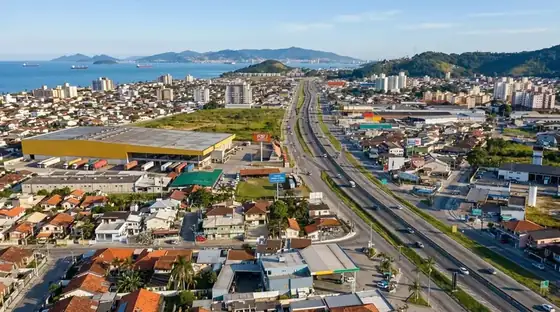 Biguaçu, SC Vista aérea da cidade de Biguaçu, litoral de Santa Catarina