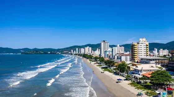 Tijucas, SC Vista aérea da cidade de Tijucas, litoral de Santa Catarina